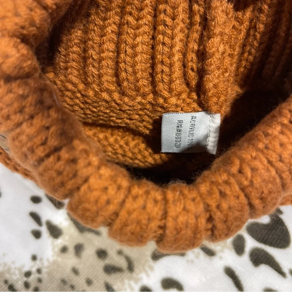 C.C  slouchy Knit Beanie - burnt Orange